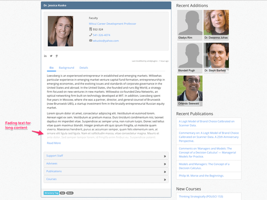 Campus Directory Pro WordPress plugin offers profile pages for faculty, staff and students